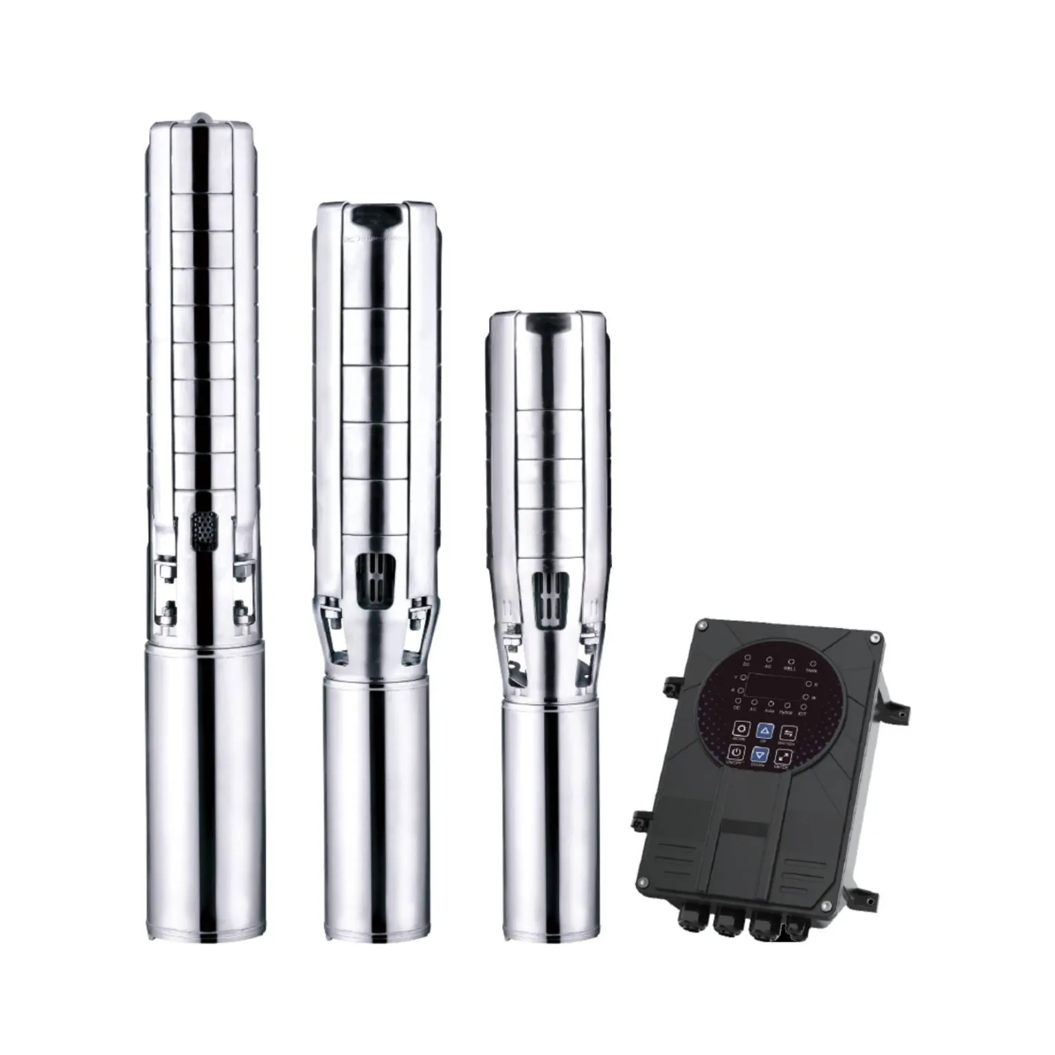 Aquastrong 4PF Solar Borehole Pump (Hybrid AC/DC)